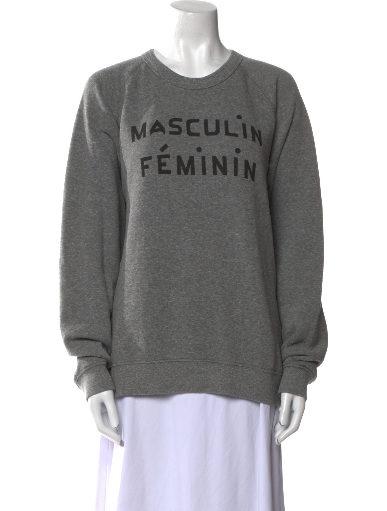 Clare V. Graphic Print Crew Neck Sweater