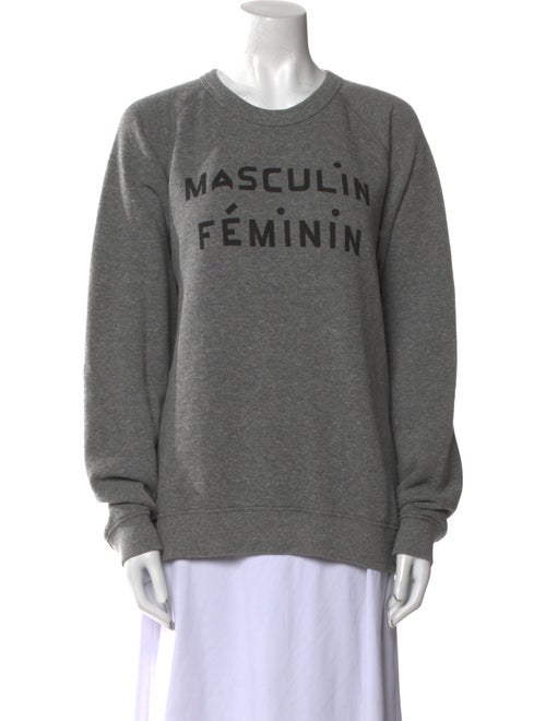 Clare V. Graphic Print Crew Neck Sweater