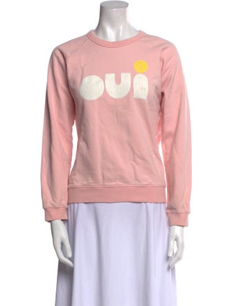 Clare V. Graphic Print Crew Neck Sweatshirt