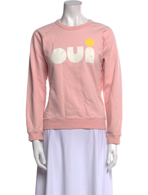 Clare V. Graphic Print Crew Neck Sweatshirt