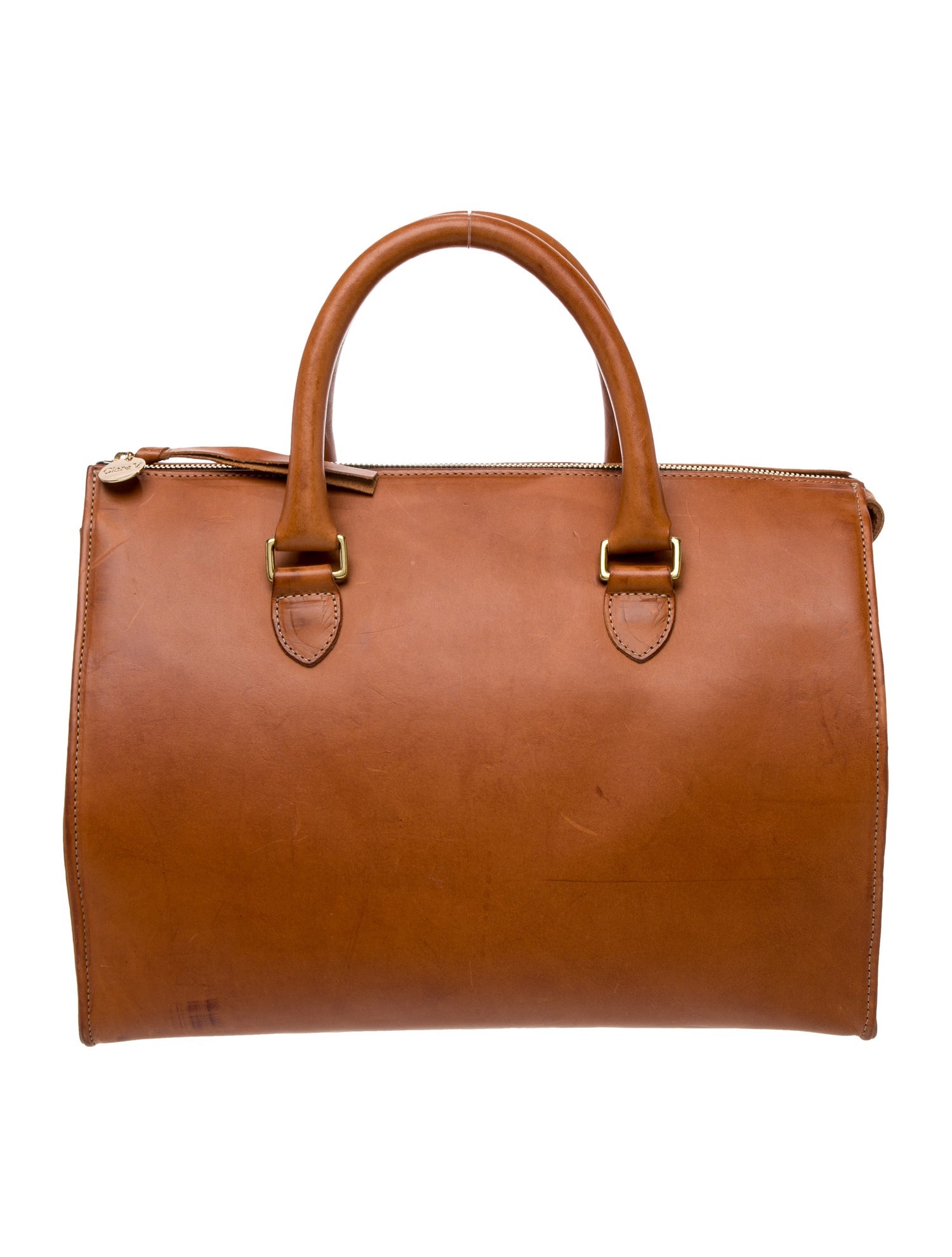 Clare V. Leather Top Handle Bag