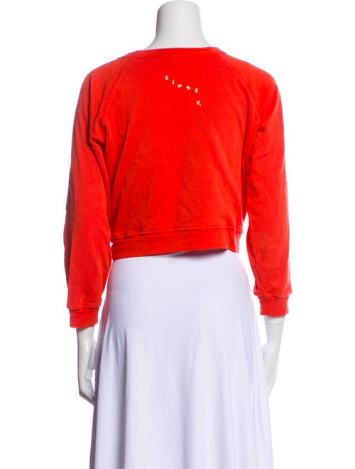 Clare V. Graphic Print Crew Neck Crop Top