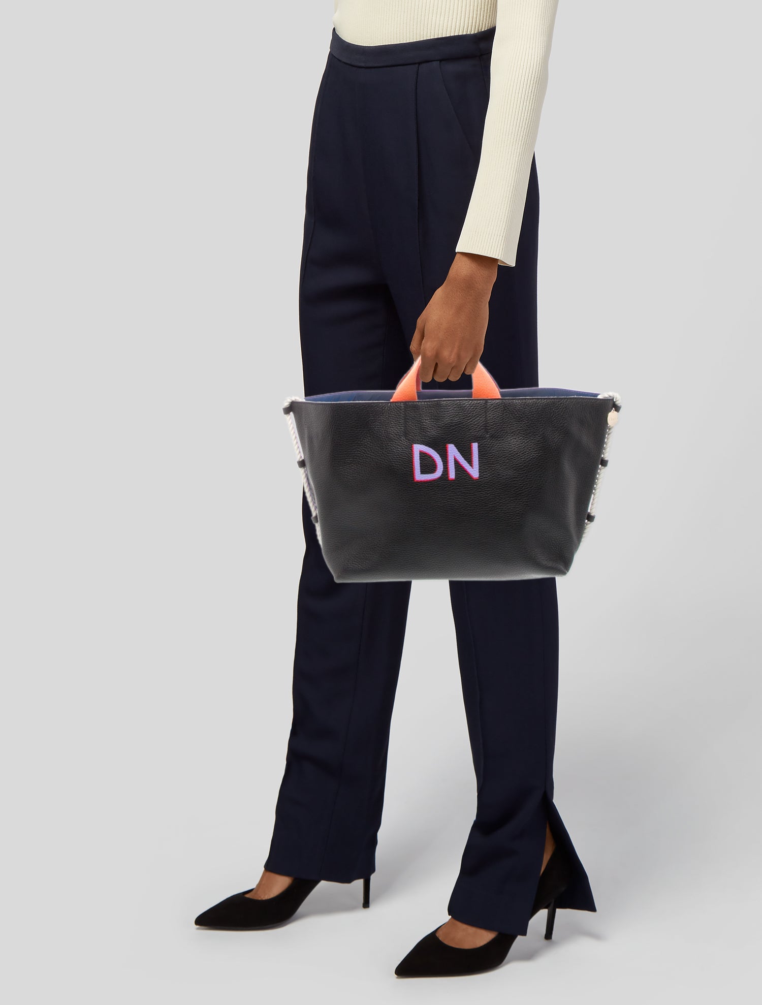 Clare V. Leather Top Handle Bag