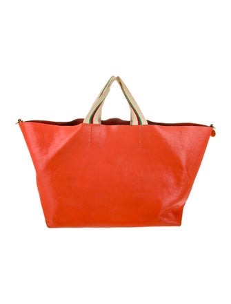 Clare V. Leather Top Handle Bag