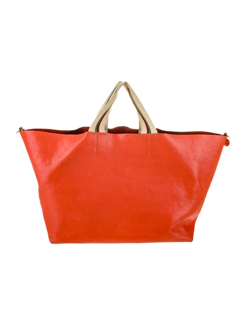 Clare V. Leather Top Handle Bag