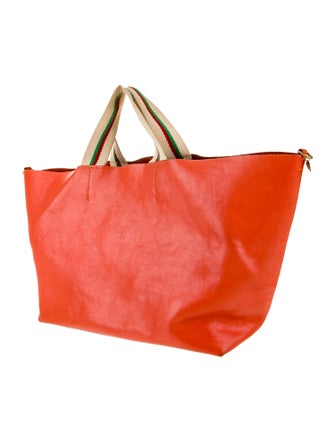 Clare V. Leather Top Handle Bag