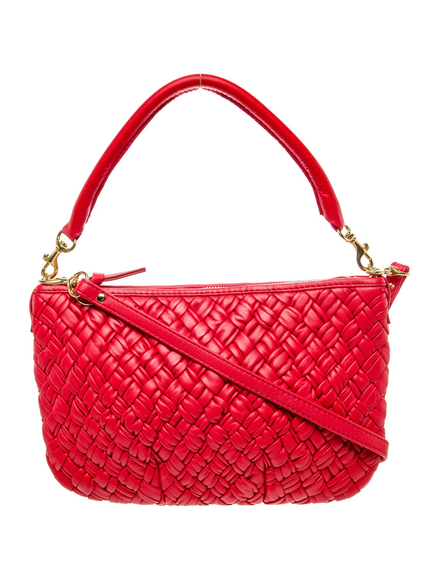 Clare V. Leather Top Handle Bag