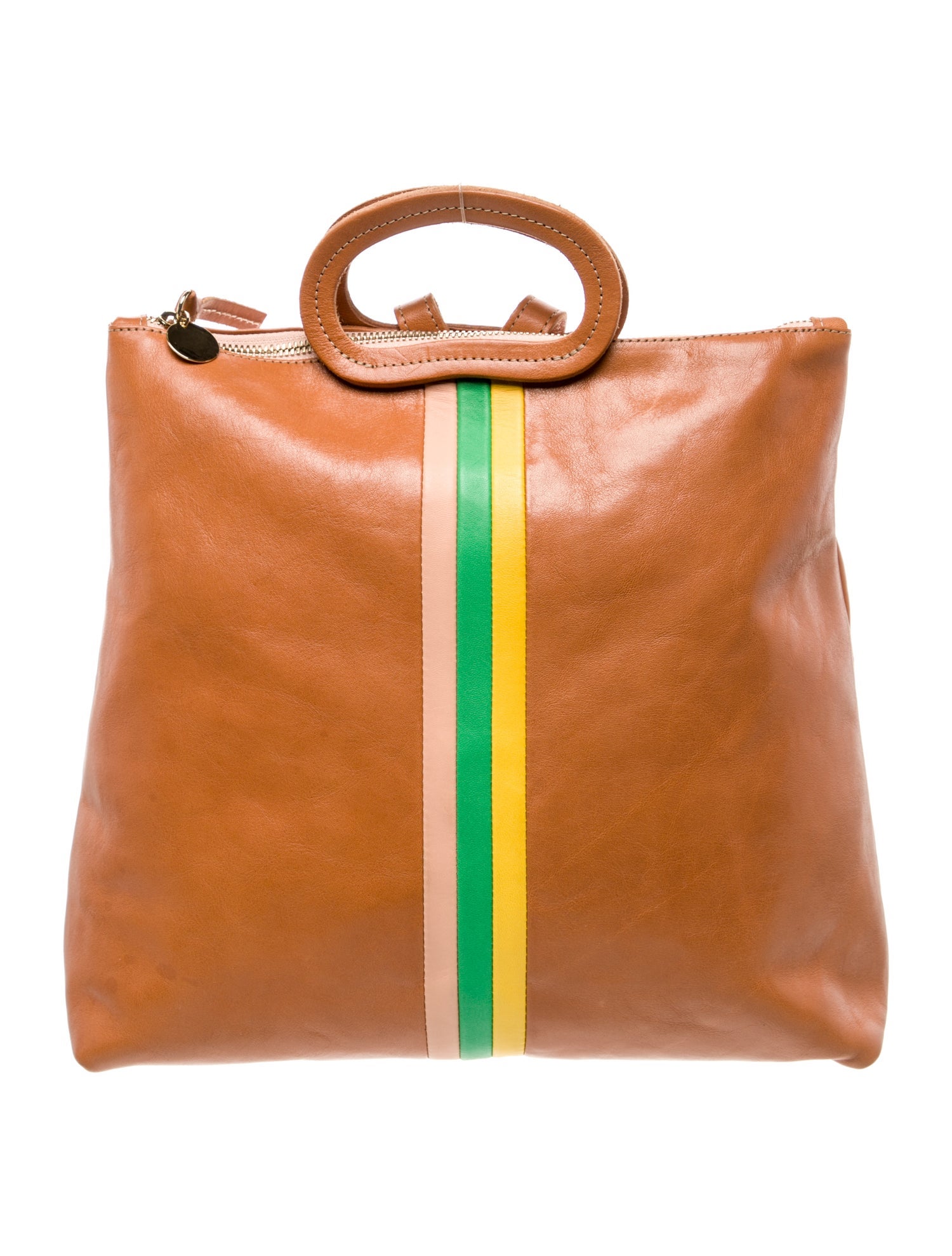 Clare V. Leather Top Handle Bag