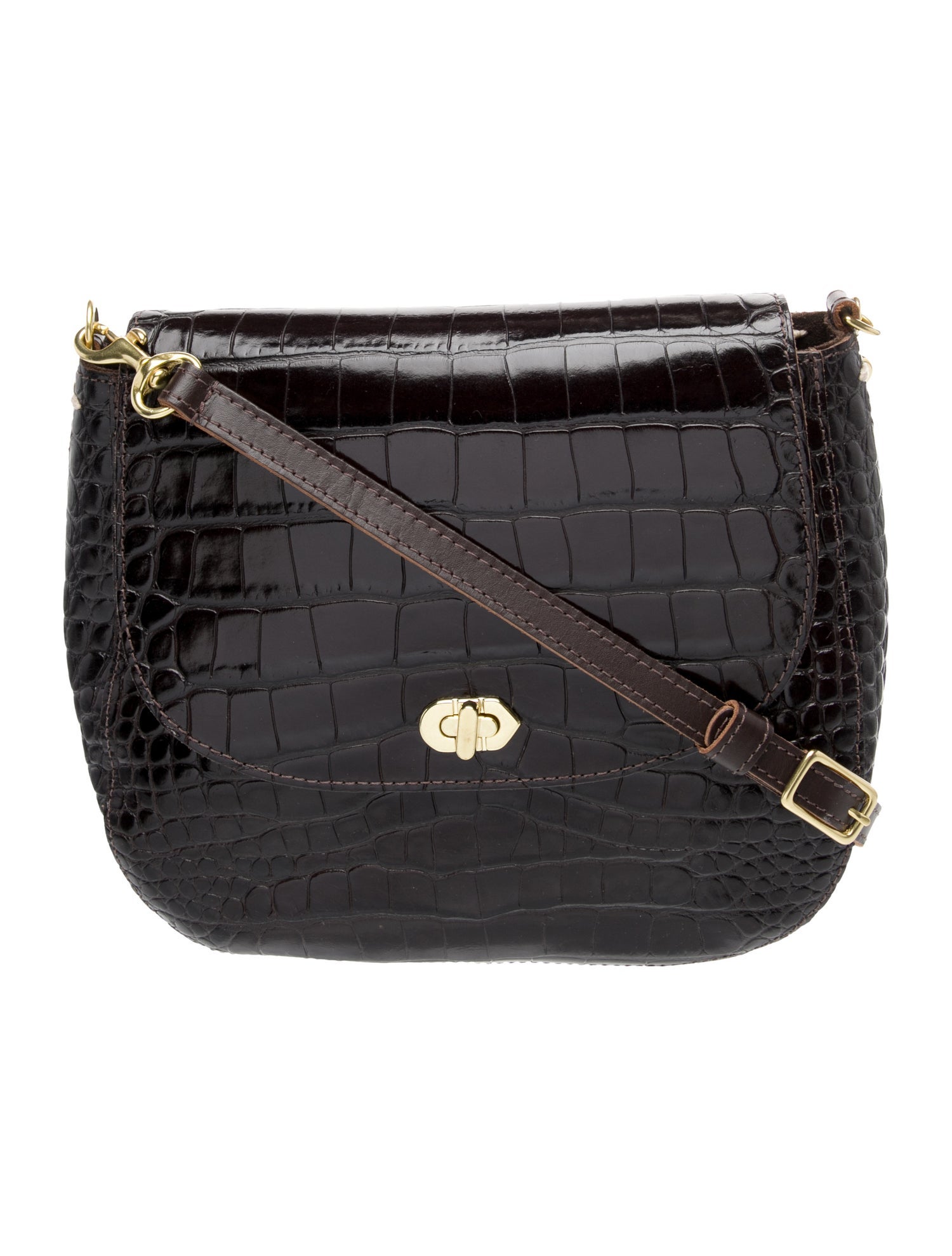 Clare V. Embossed Leather Shoulder Bag