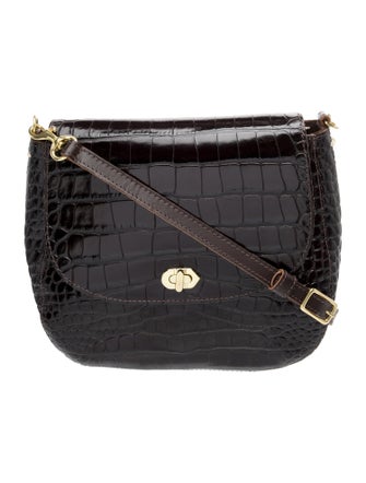 Clare V. Embossed Leather Shoulder Bag