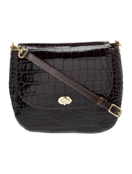 Clare V. Embossed Leather Shoulder Bag