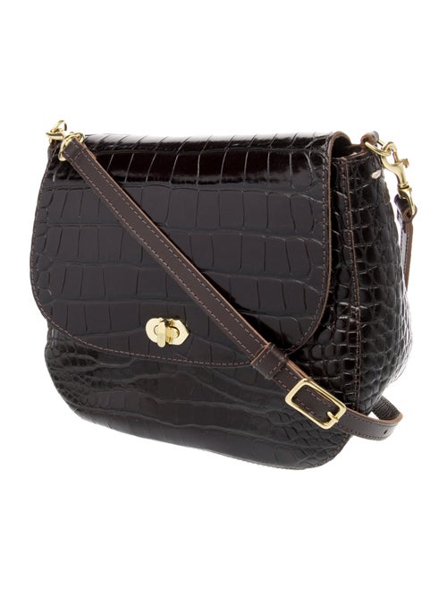 Clare V. Embossed Leather Shoulder Bag