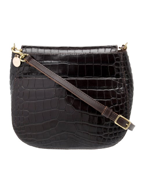 Clare V. Embossed Leather Shoulder Bag