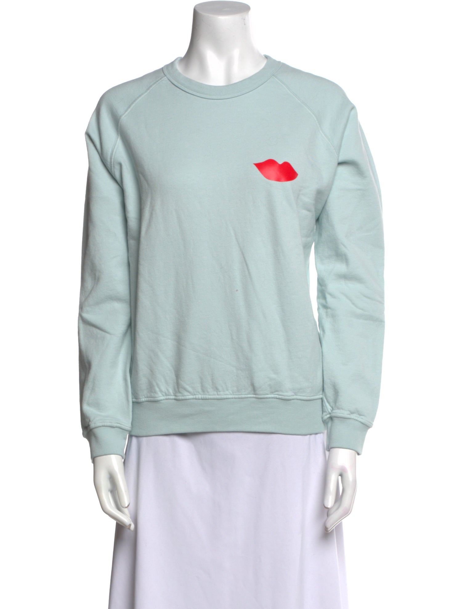 Clare V. Graphic Print Crew Neck Sweater