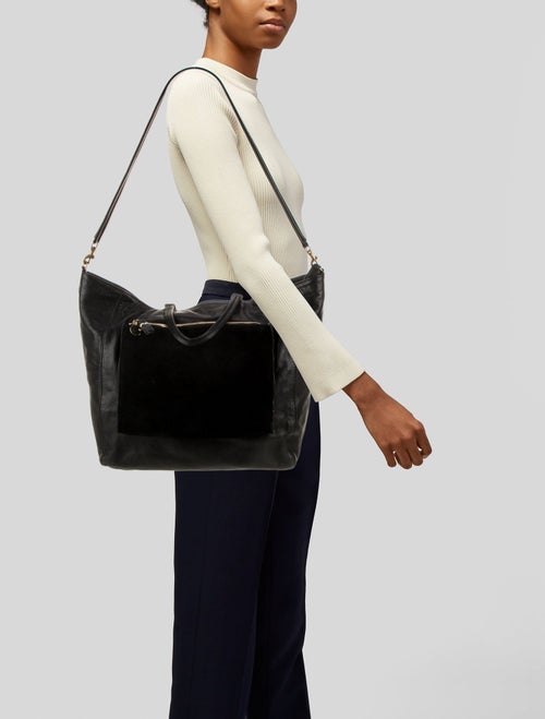 Clare V. Leather Top Handle Bag