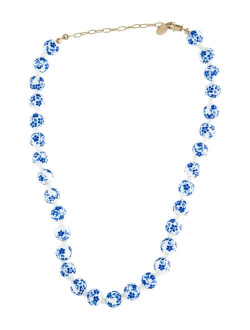 Clare V. Porcelain Beaded Strand Necklace