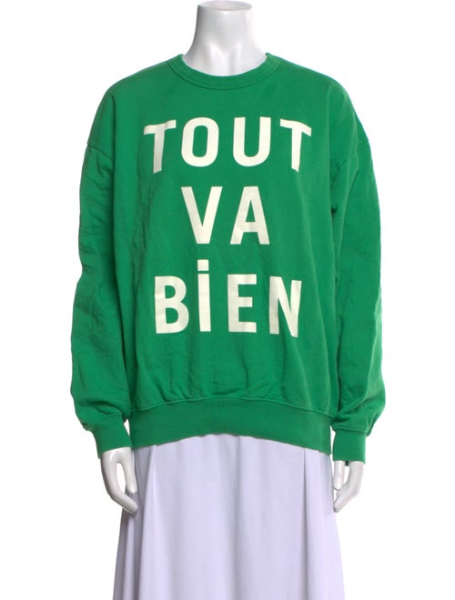 Clare V. Graphic Print Crew Neck Sweatshirt