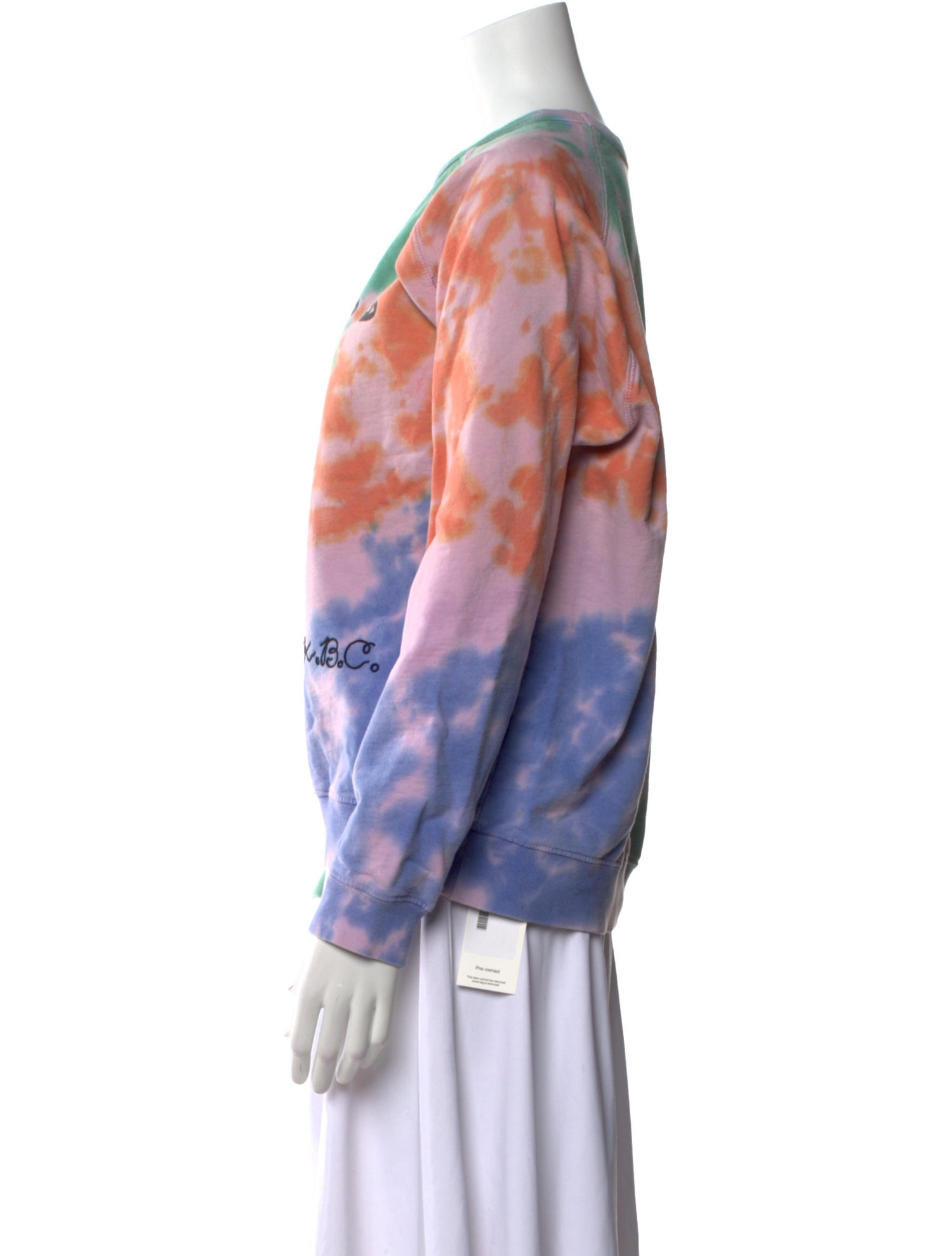 Clare V. Tie-Dye Print Crew Neck Sweatshirt
