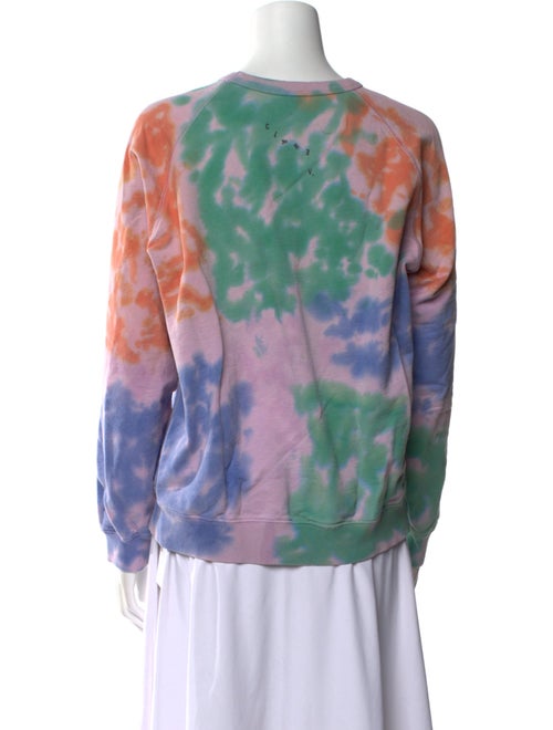 Clare V. Tie-Dye Print Crew Neck Sweatshirt