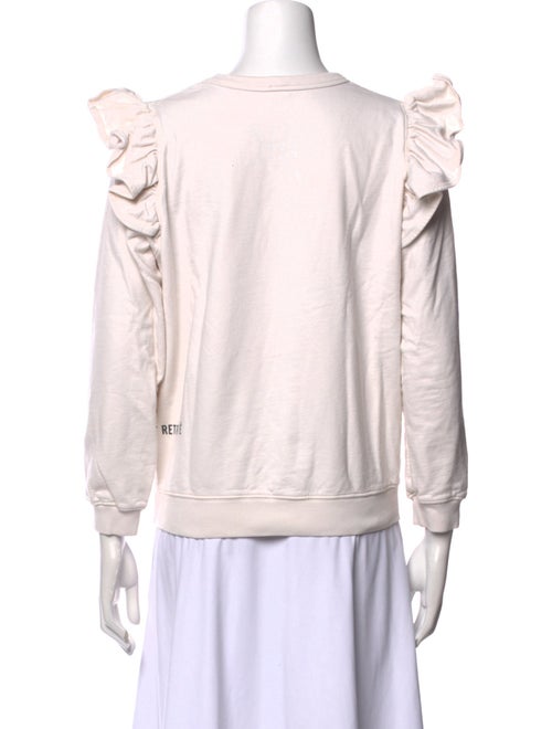 Clare V. Crew Neck Three-Quarter Sleeve Sweatshirt