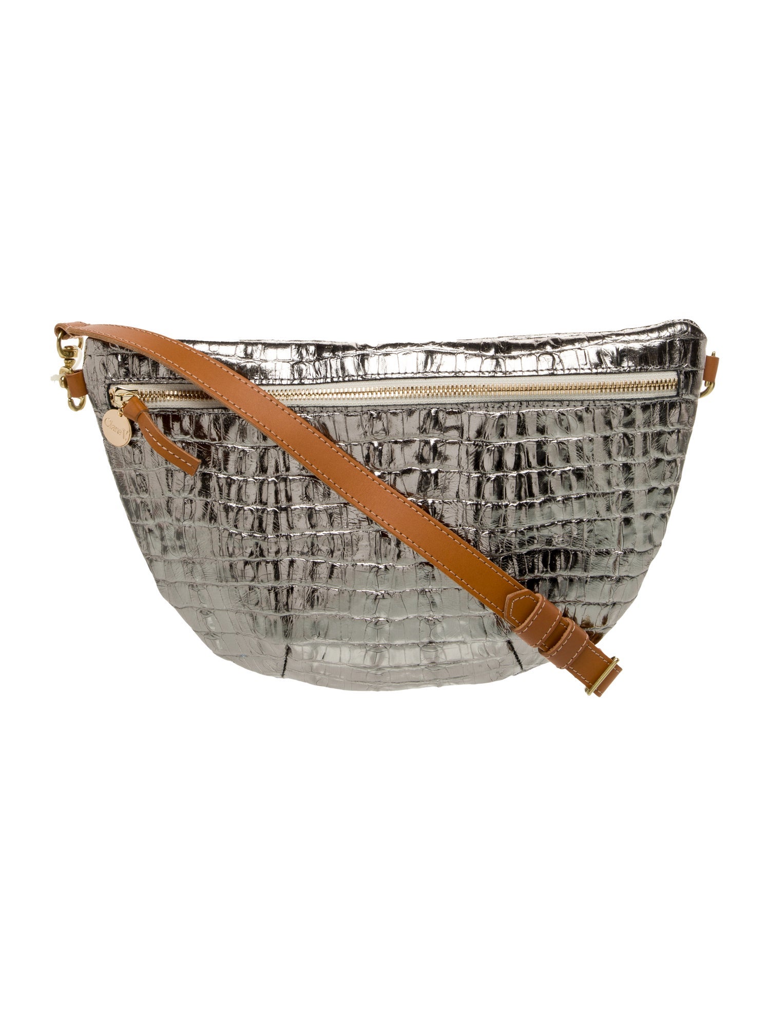 Clare V. Embossed Leather Shoulder Bag