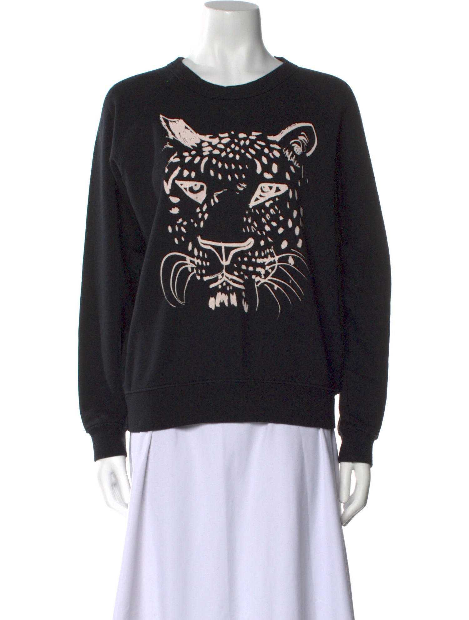 Clare V. Graphic Print Crew Neck Sweatshirt