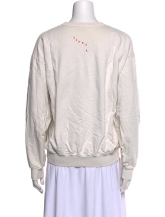 Clare V. Graphic Print Crew Neck Sweatshirt