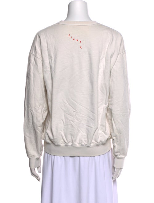 Clare V. Graphic Print Crew Neck Sweatshirt