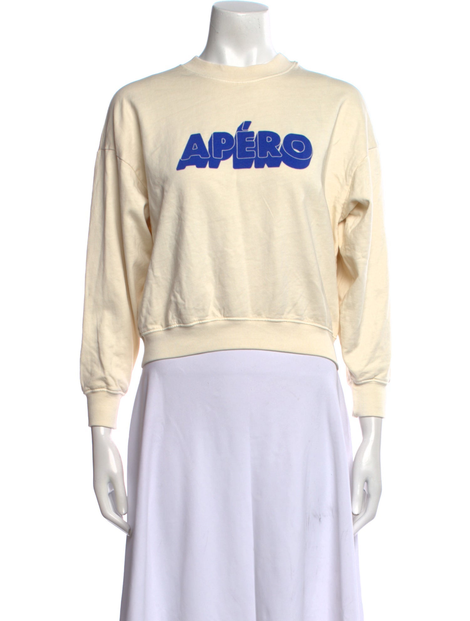 Clare V. Graphic Print Crew Neck Sweatshirt