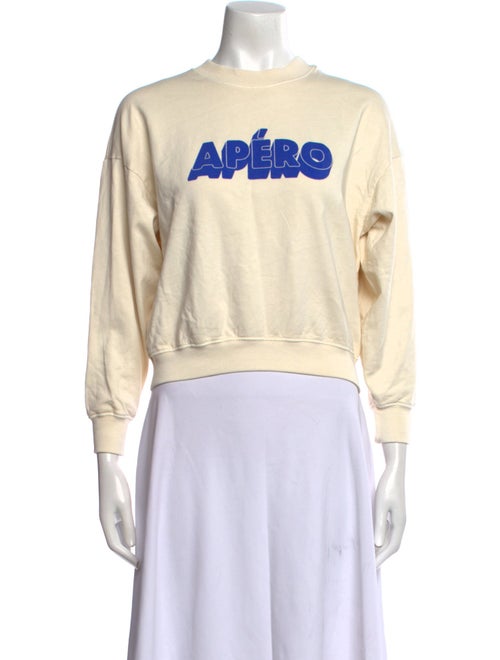 Clare V. Graphic Print Crew Neck Sweatshirt