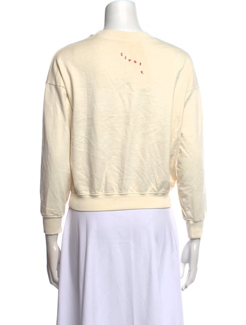 Clare V. Graphic Print Crew Neck Sweatshirt