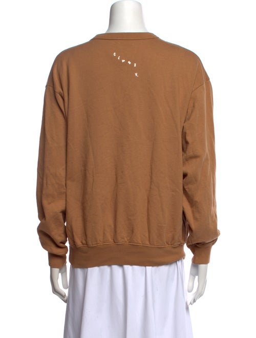 Clare V. Graphic Print Crew Neck Sweatshirt