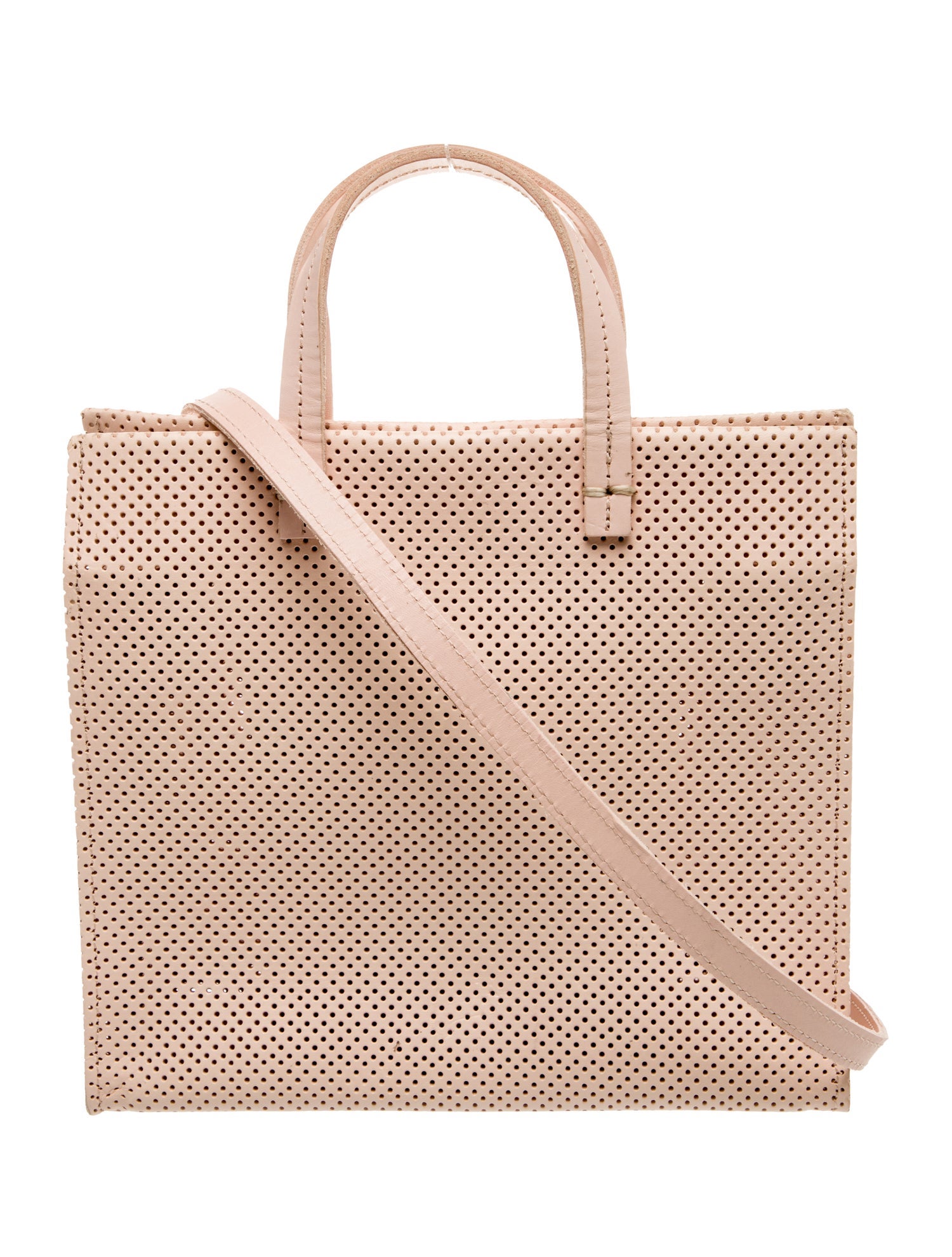 Clare V. Leather Top Handle Bag