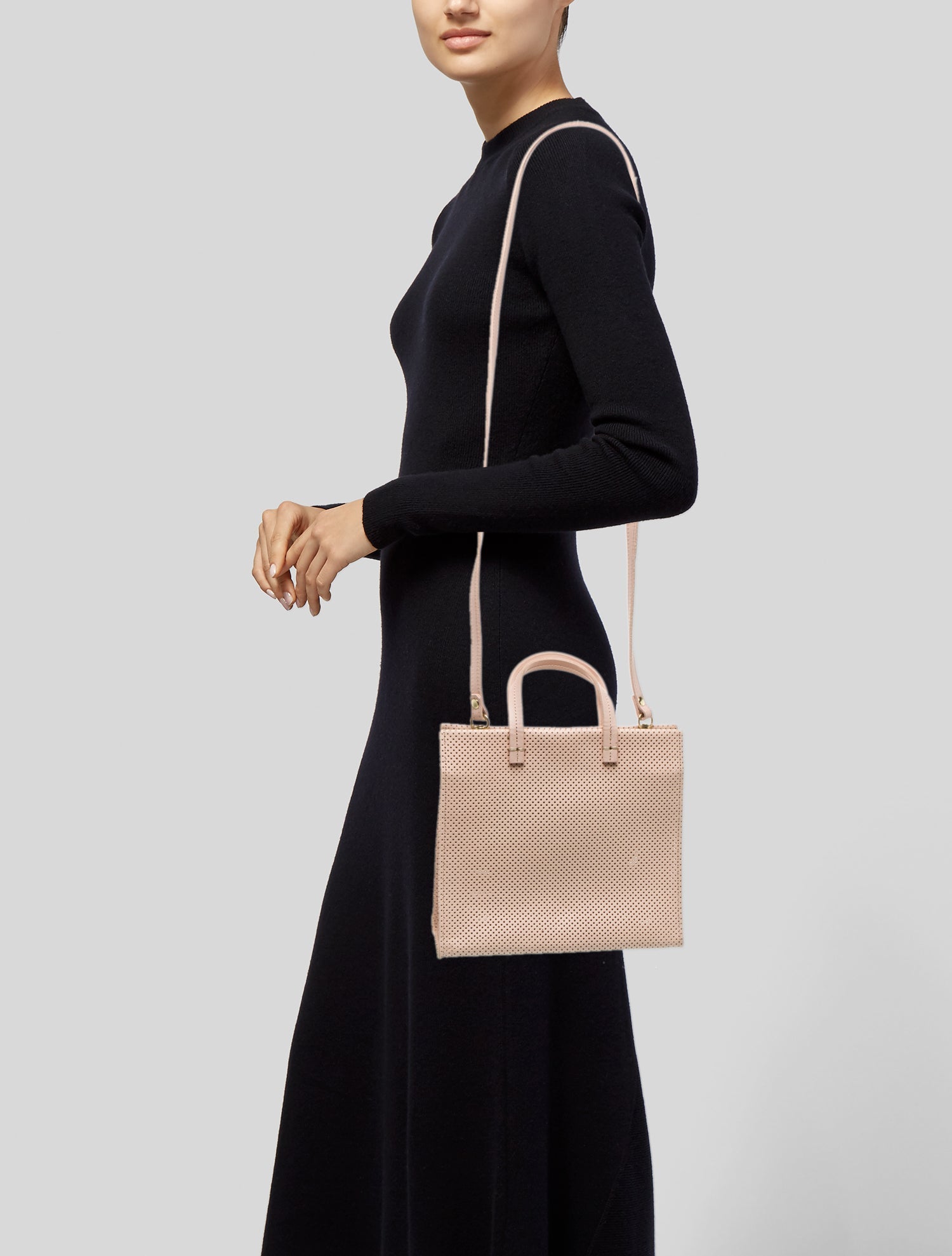 Clare V. Leather Top Handle Bag