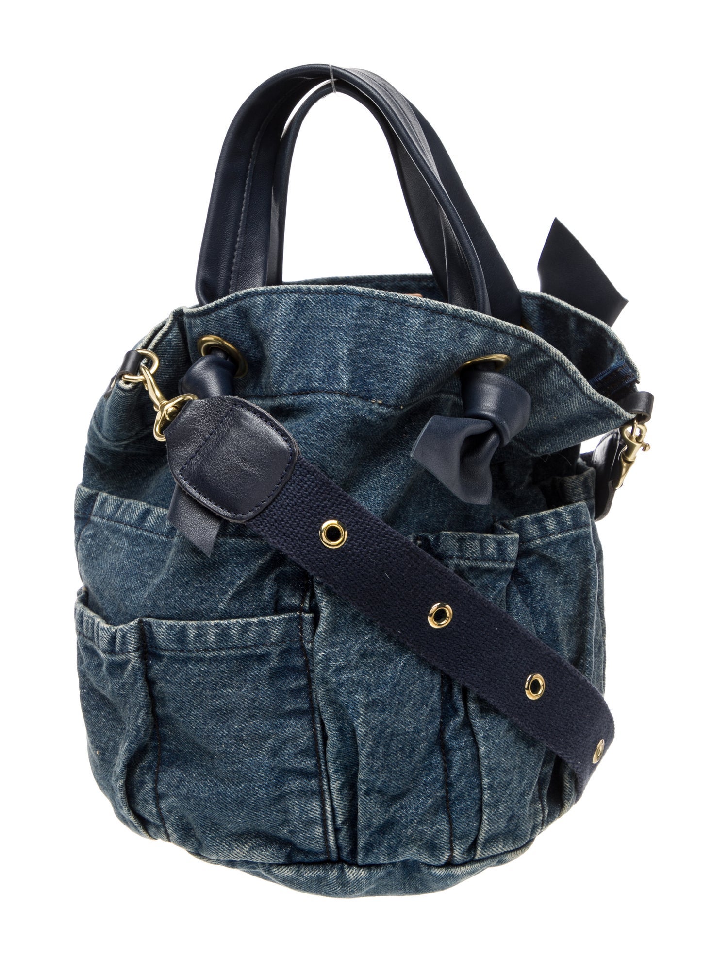 Clare V. Denim Top Handle Bag