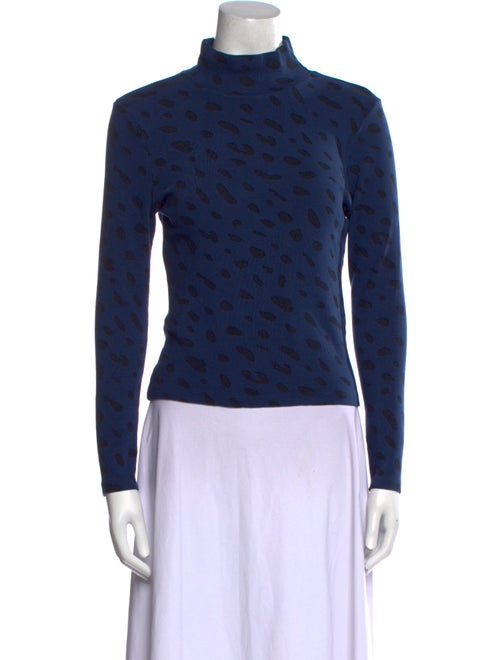 Clare V. Printed Turtleneck Top