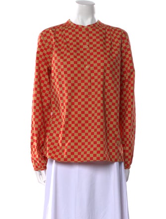 Clare V. Printed Crew Neck Blouse
