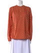 Clare V. Printed Crew Neck Blouse