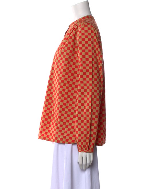 Clare V. Printed Crew Neck Blouse