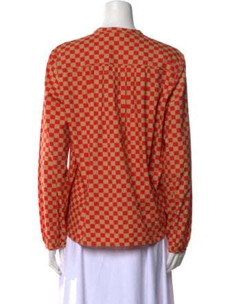 Clare V. Printed Crew Neck Blouse