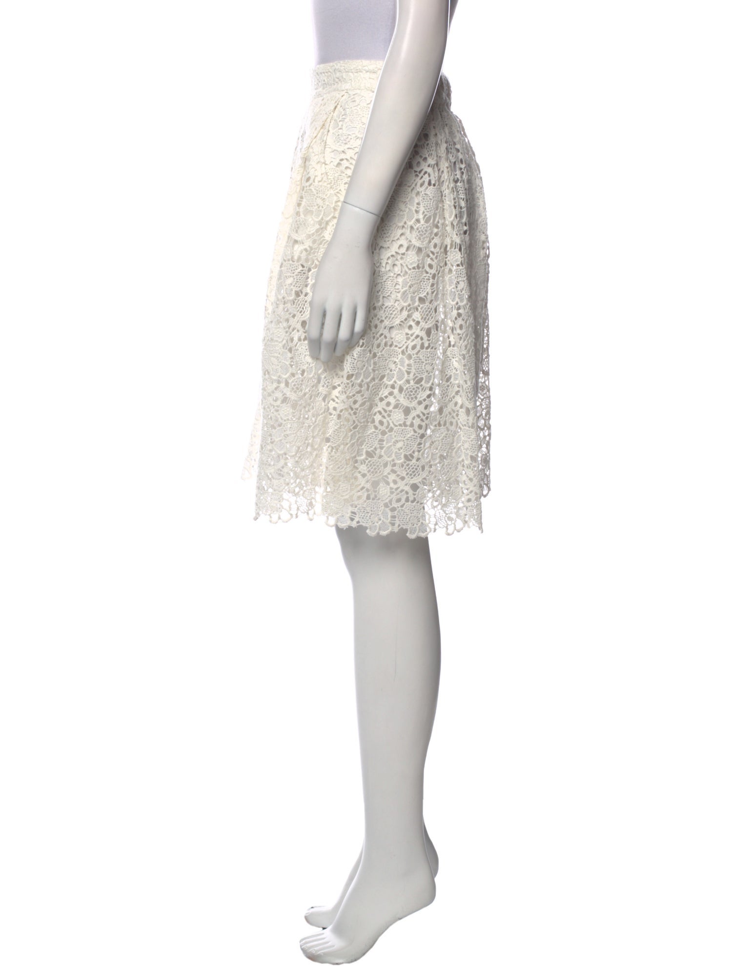 Clare V. Lace Pattern Knee-Length Skirt