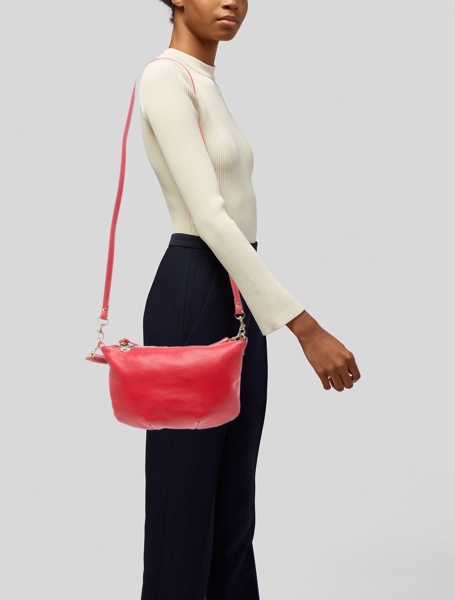 Clare V. Leather Shoulder Bag