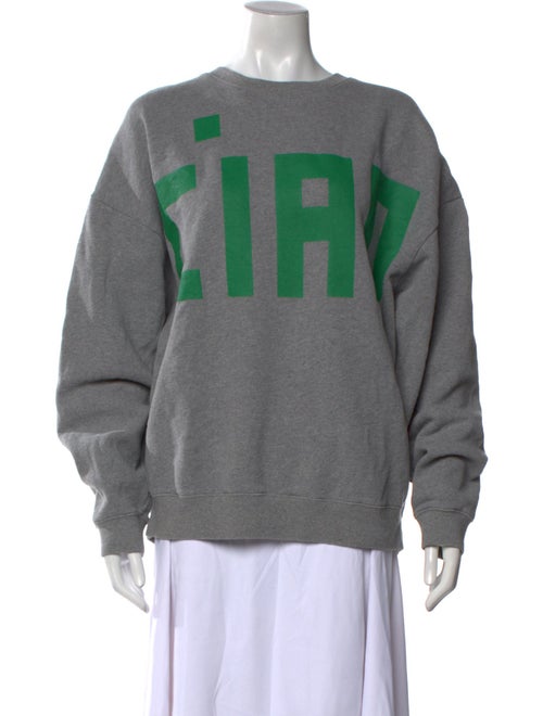 Clare V. Graphic Print Crew Neck Sweatshirt