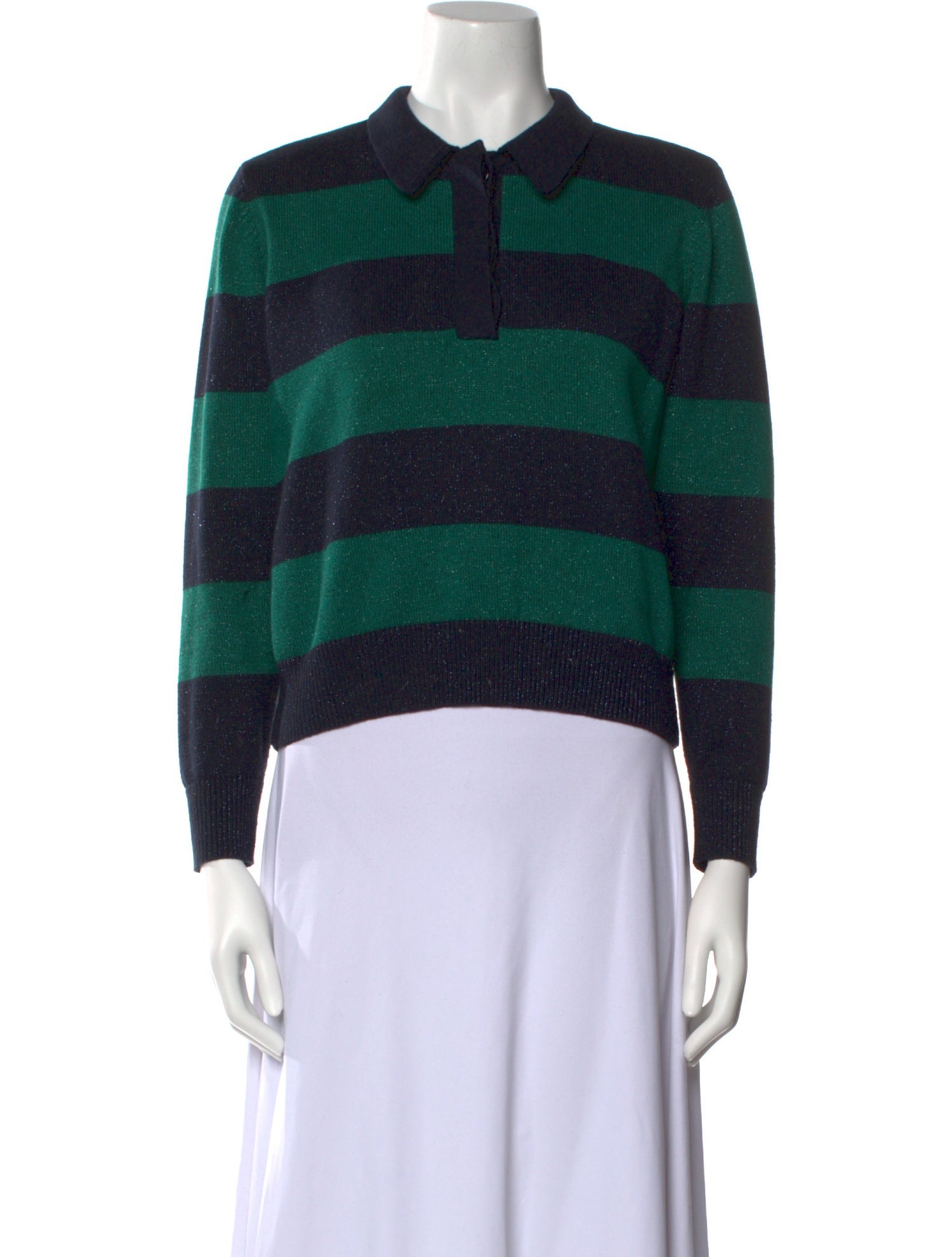 Clare V. Striped Crew Neck Sweater