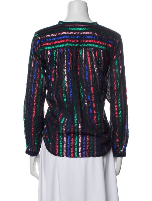 Clare V. Printed Scoop Neck Blouse