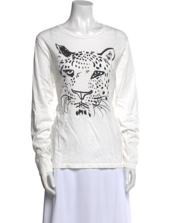 Clare V. Graphic Print Crew Neck Sweatshirt