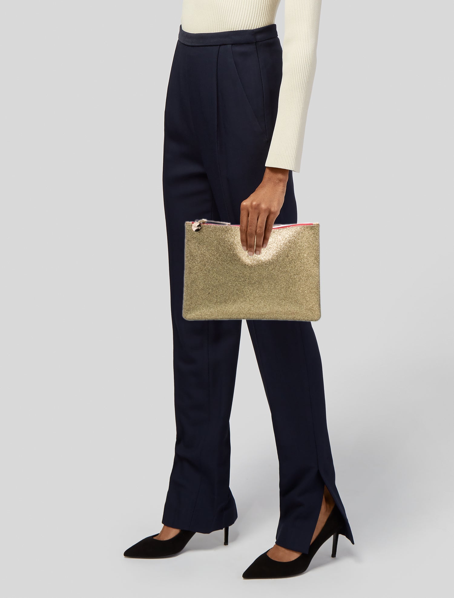Clare V. Glitter Clutch