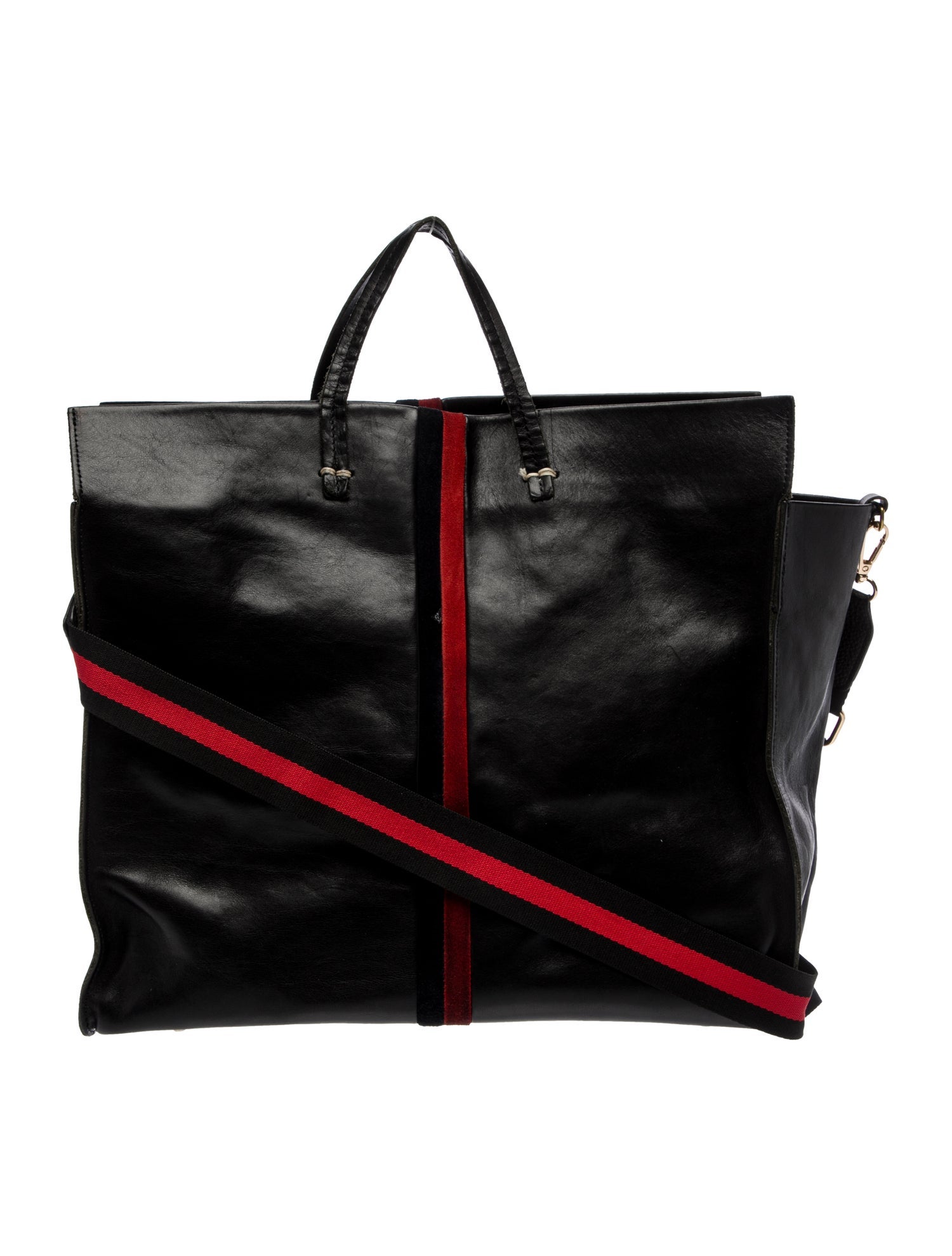 Clare V. Leather Top Handle Bag