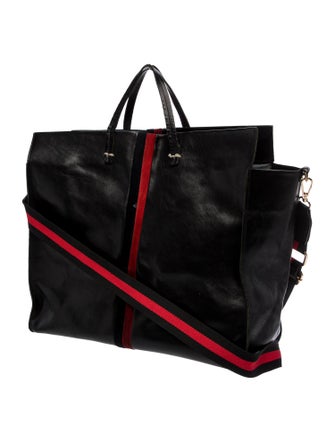 Clare V. Leather Top Handle Bag