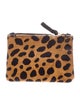 Clare V. Ponyhair Animal Print Wallet